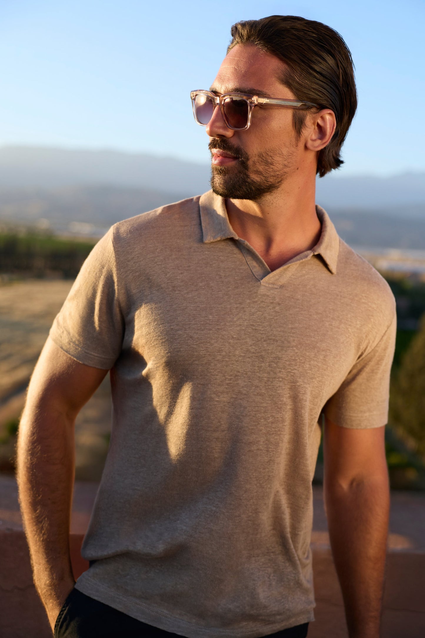 THE CLASSIC LINEN SLIM POLO